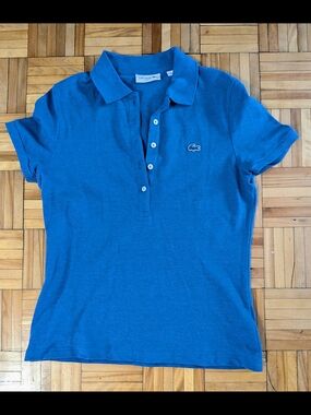 Lacoste Blue Slim Fit Polo Top Size 38